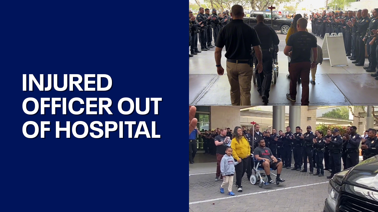 Wounded Phoenix police officer out of hospital